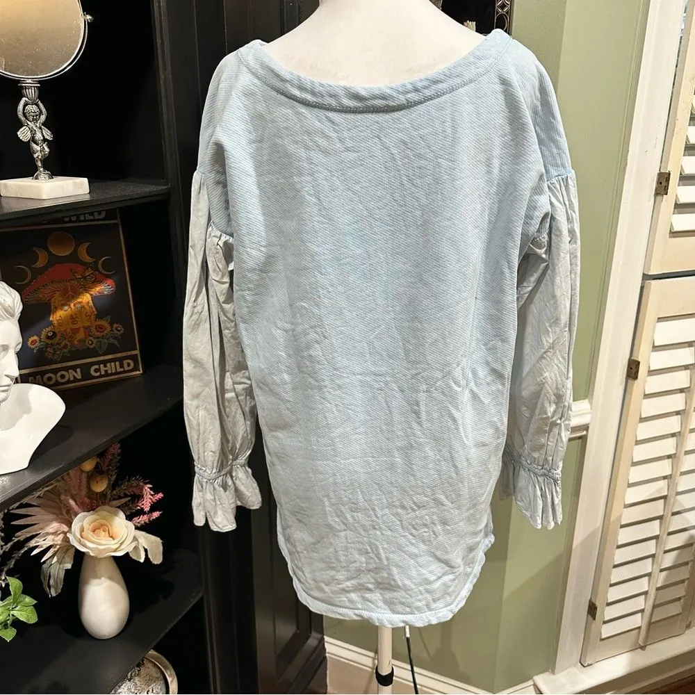 Pilcro and The Letterpress Mixed-Media Pullover Size Small - Image 10