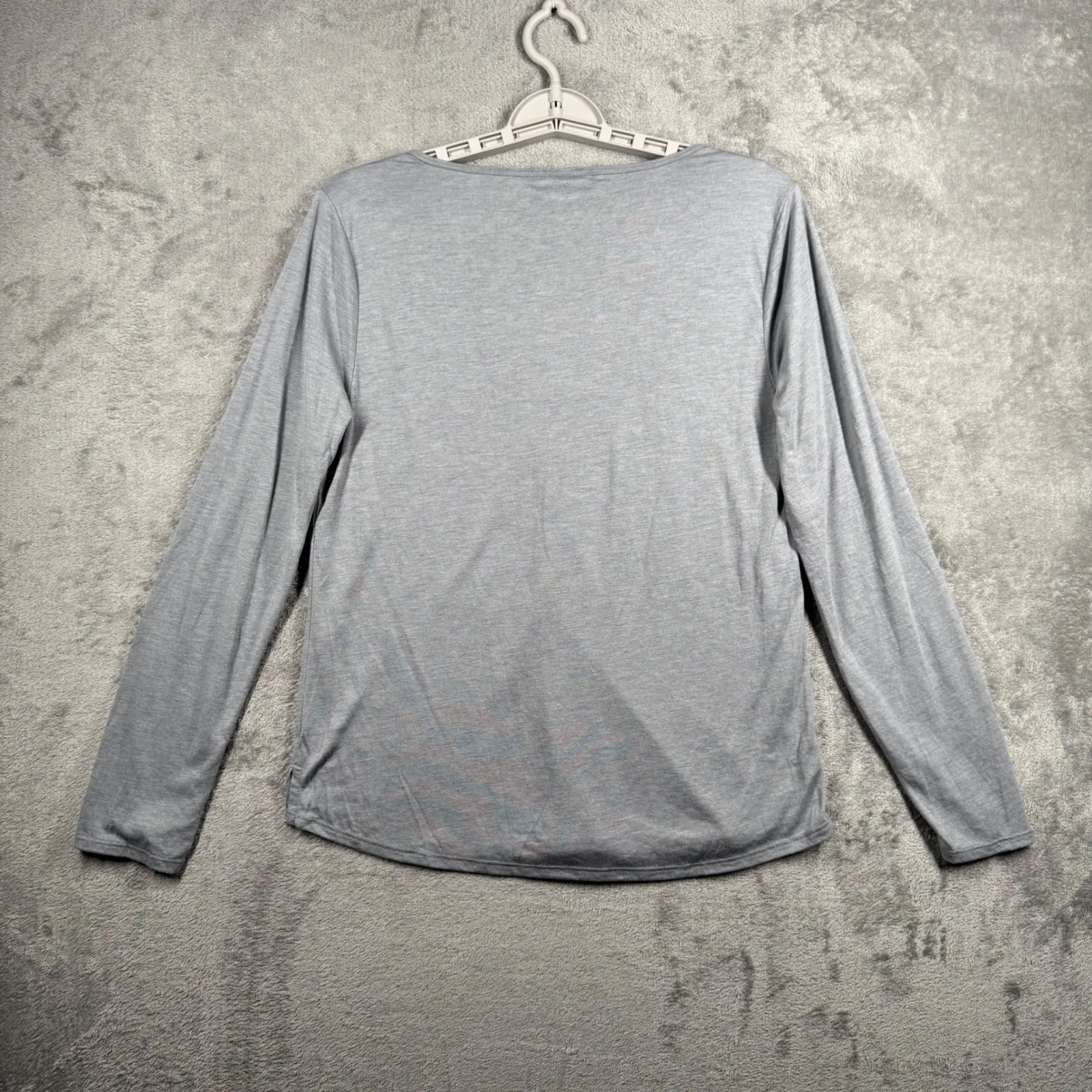 Victorias Secret XL Gray DREAM Henley Top Long Sleeve Pajama Sleep Lounge Casual - Image 3