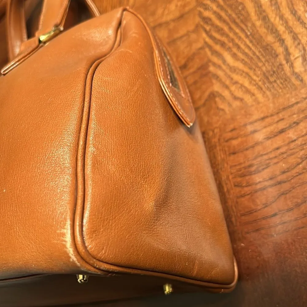 Daks London Brown Leather Top Handle Handbag - Image 10