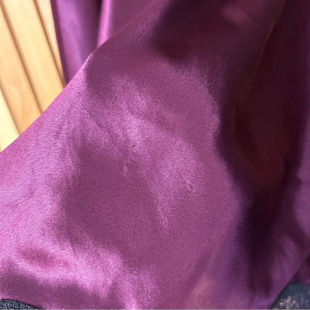 Vintage Lucie Ann II Satin Lace Trim Slip Skirt Purple Whimsigoth Fairy Witchy Size M - Image 2