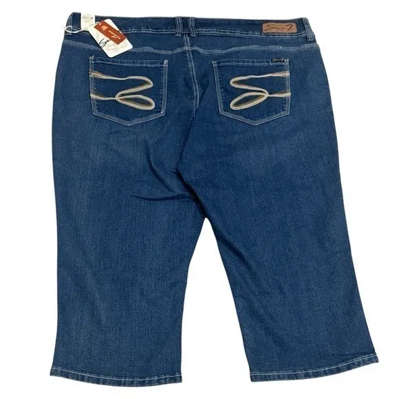 NEW Seven 7 for all Mankind Bermuda Jean Short/Capris Mom Summer Size 24 - Image 4