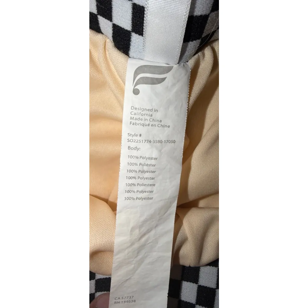 Fabletics Aisha Women’s L Cream Mesh Basketball Gym Shorts Checkered Athletic - Image 6