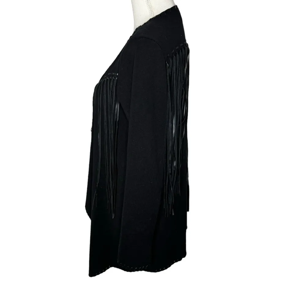 Ariat Trenton Cardigan Open Front Waterfall Fringe Large - Image 6