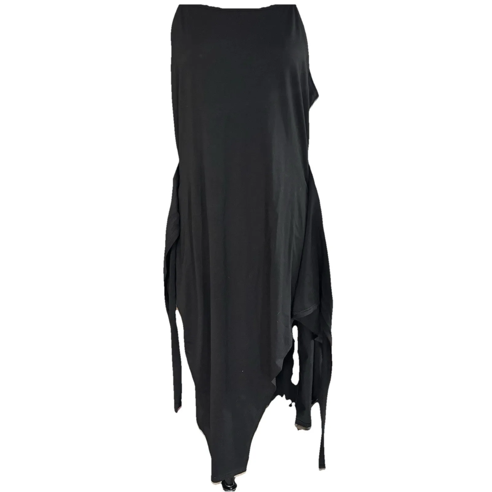 Womens Casual Sleeveless Tank Black Midi Dress Halter Neck Tie Wait Body ConXL Size XL - Image 7