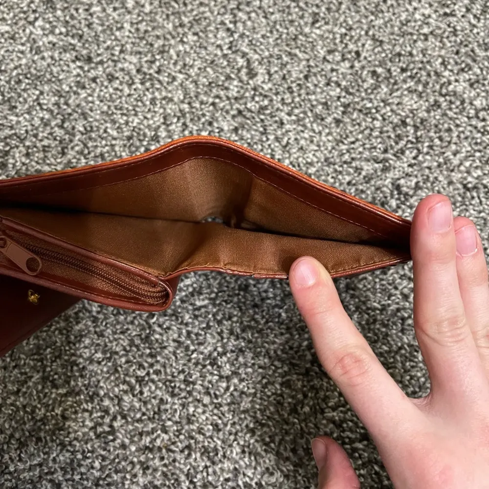 Vintage Lee Sands brown eel skin wallet Orange - Image 4