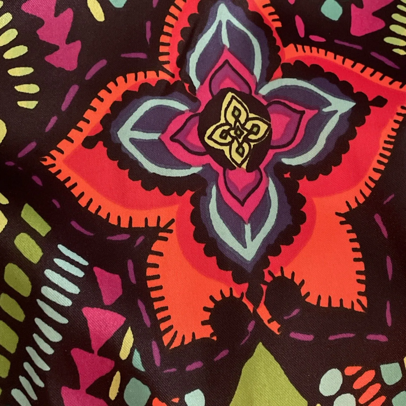 AGB Colorful Floral Geometric Shift Dress Womens Size 4P Groovy Black - Image 11