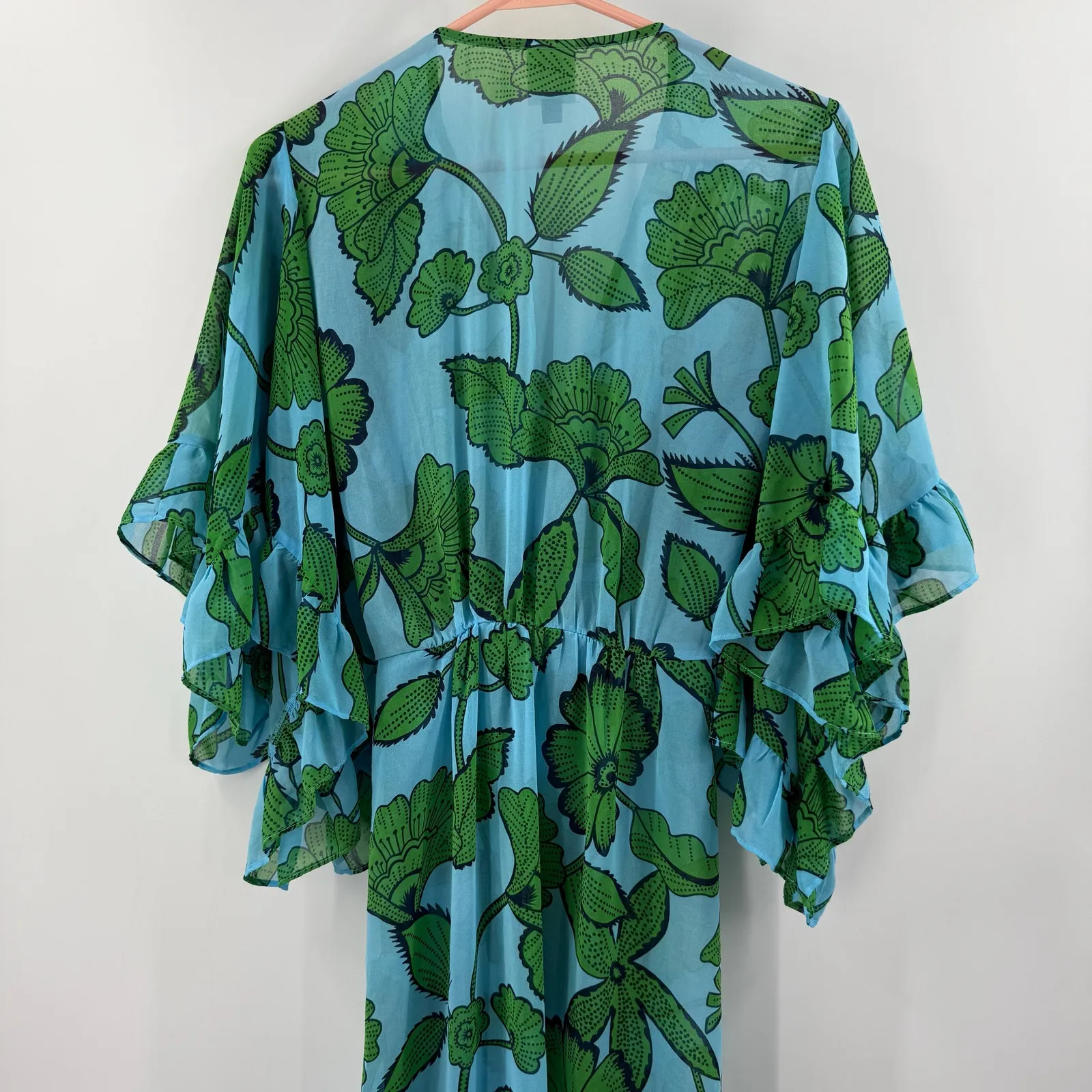 Cabi Dress Size Medium 5815 ‘No Slip’ Wrap Derby Flutter Sleeve Floral Floral - Image 7