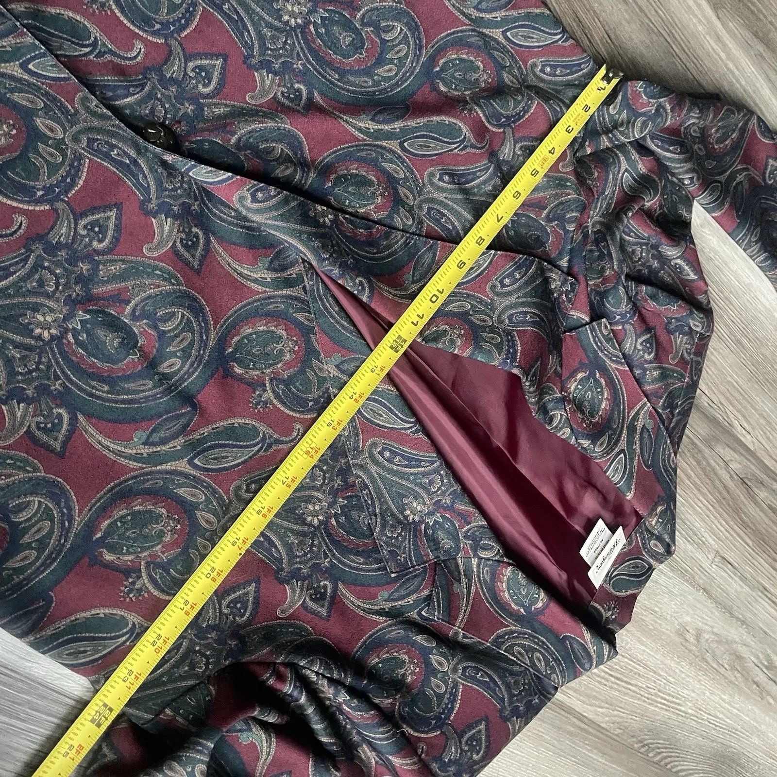 Vintage Worthington Paisley Print Blazer Jacket Women's 16 Light Weight - Image 6