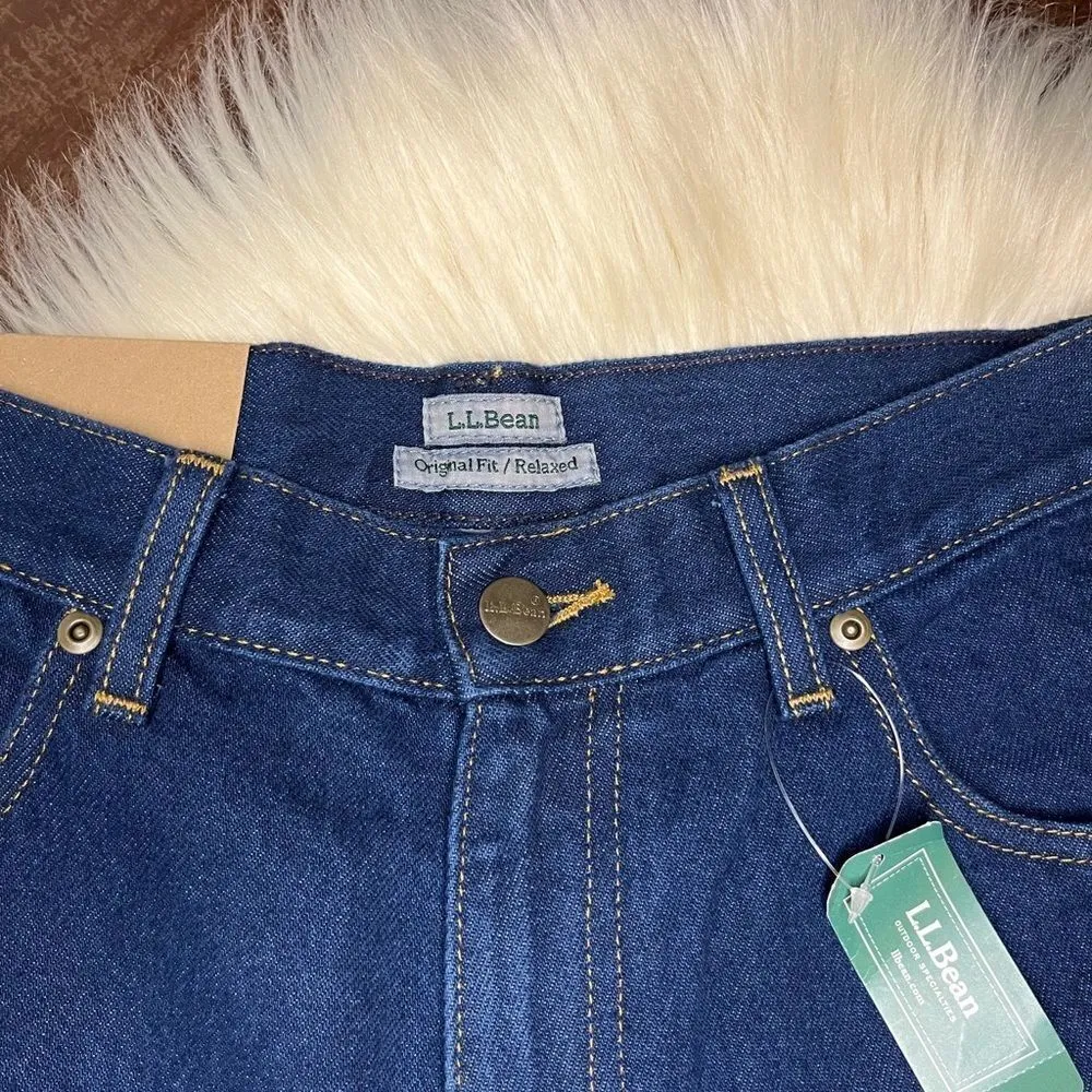 L.L Bean relaxed high waisted denim sz 12 Blue - Image 2
