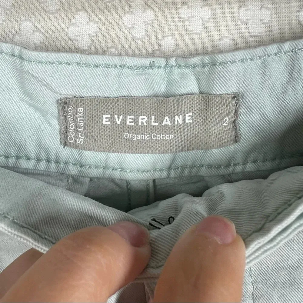 Everlane Light‎ Blue The Tourist Organic Cotton High Rise Shorts - Image 4