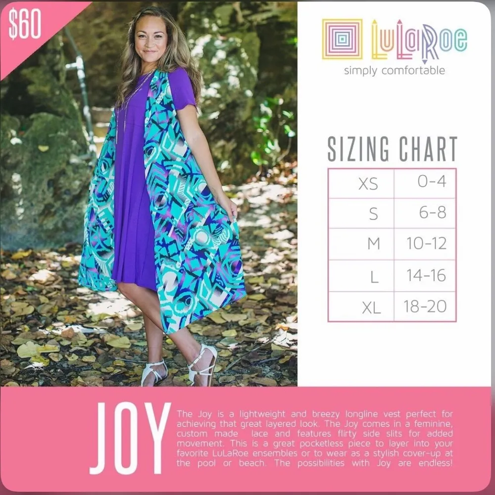 LuLaRoe Joy Sleeveless Vest gray camo with floral print - Image 4