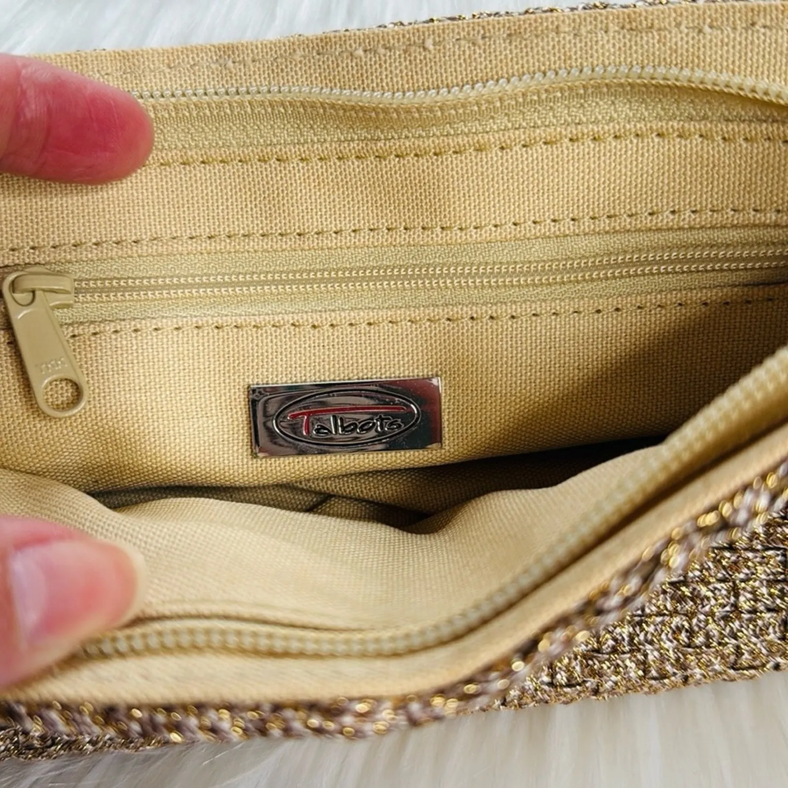 Talbots Gold Shimmer Textured Clutch - Image 6