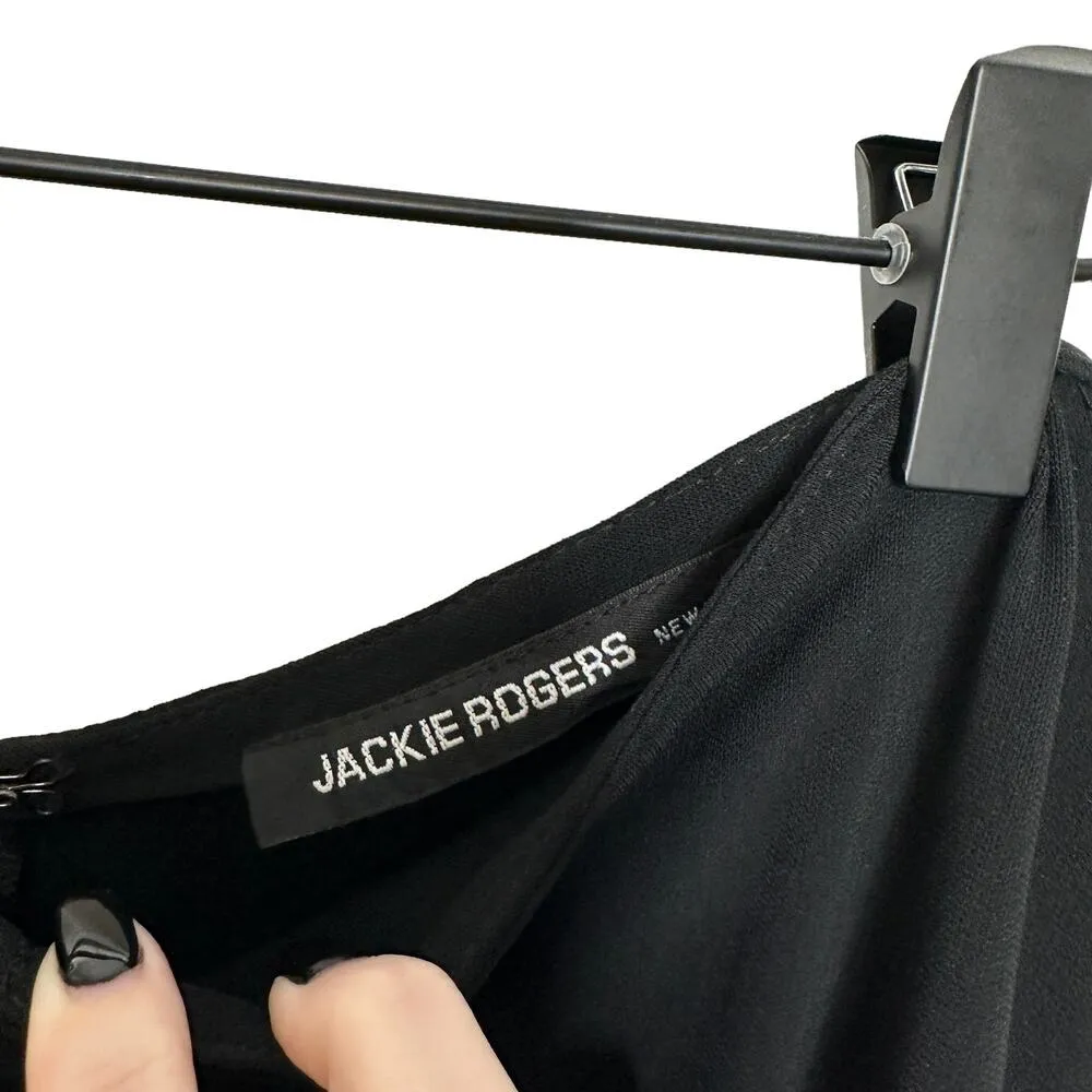 Vintage Jackie Rogers Wide Leg Dress Pants 32 Waist Large Black - Image 3