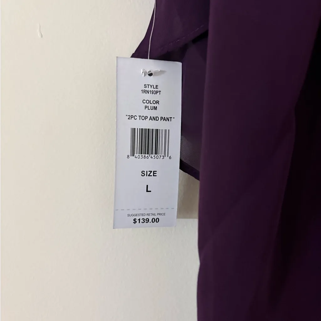 NWT JM.STUDIO Purple Two Piece Set Size L - Image 5