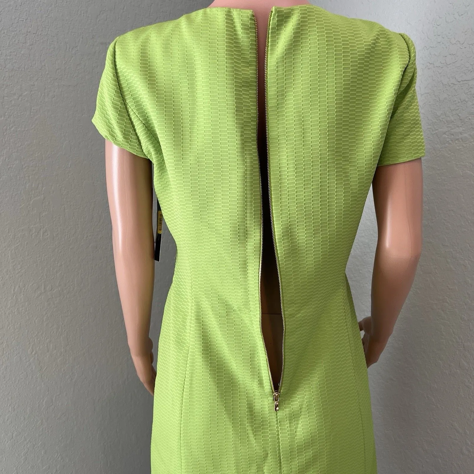 TAHARI Arthur S. Levine Olive Green Fitted Pencil Dress Sz 8 NWT MSPR $128.00 - Image 11
