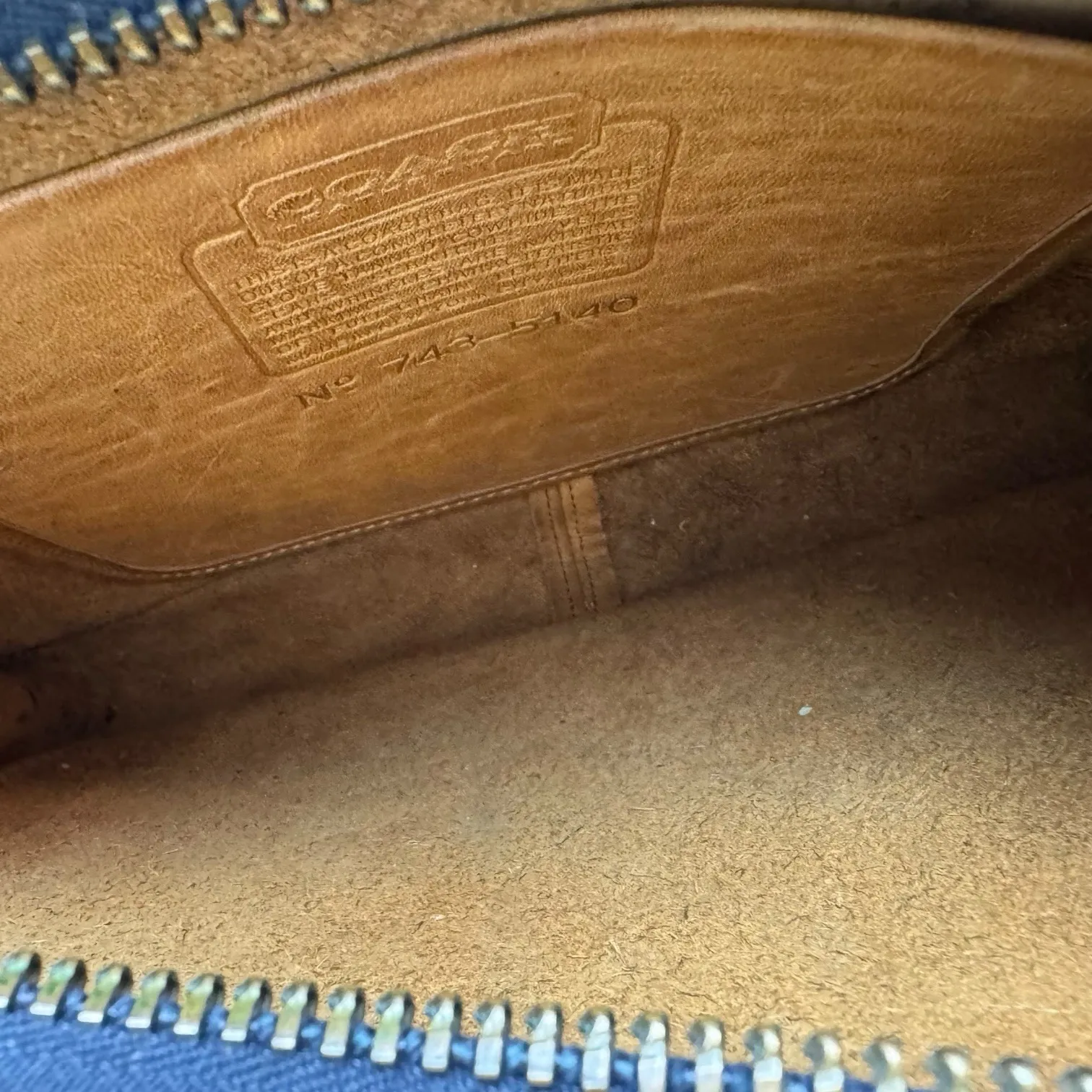 Vtg Coach NYC 5140 Standard Clutch‎ Wristlet Shoulder Bag Pre-1994 British Tan - Image 8