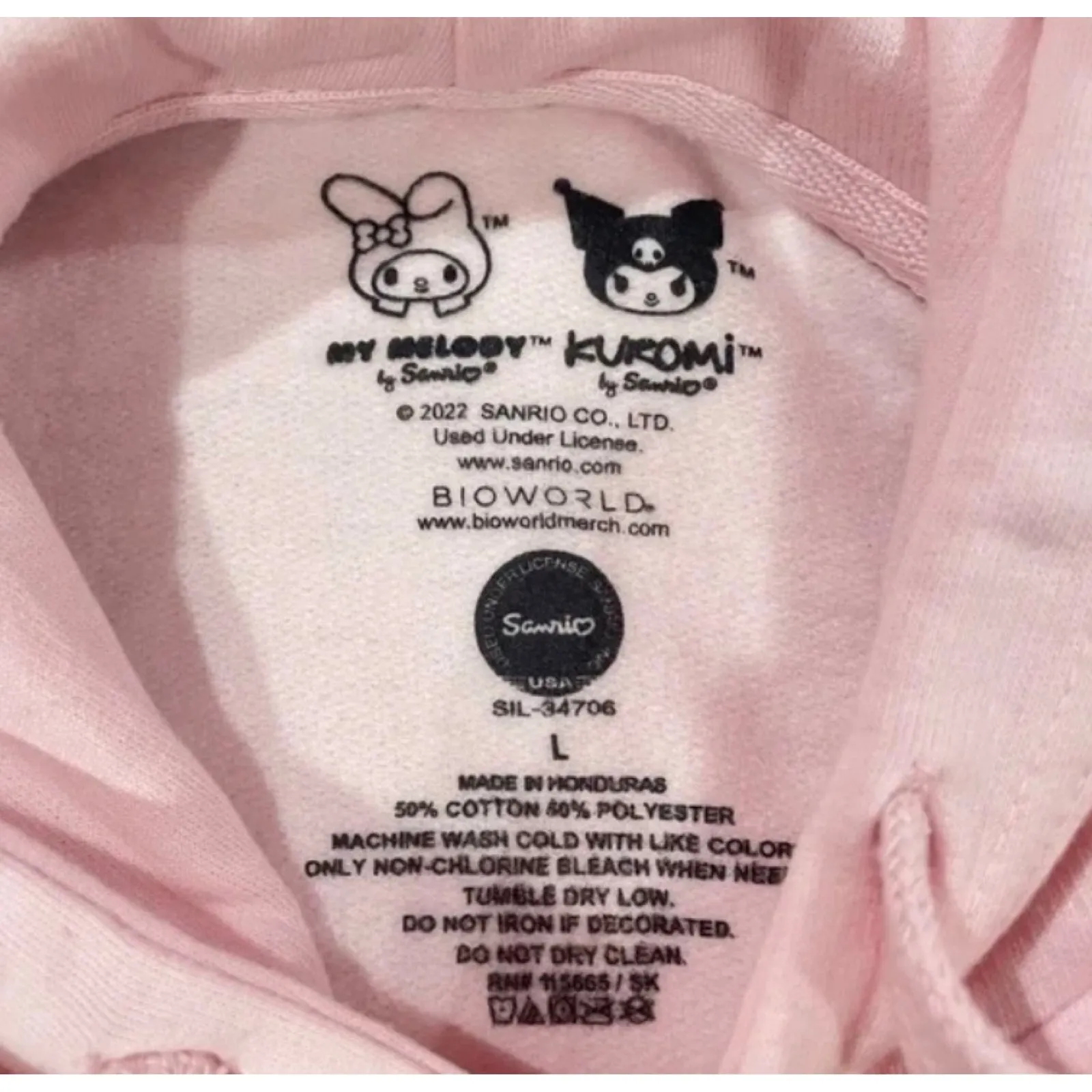 Pink‎ My Melody and Kuromi Hoodie - Image 3