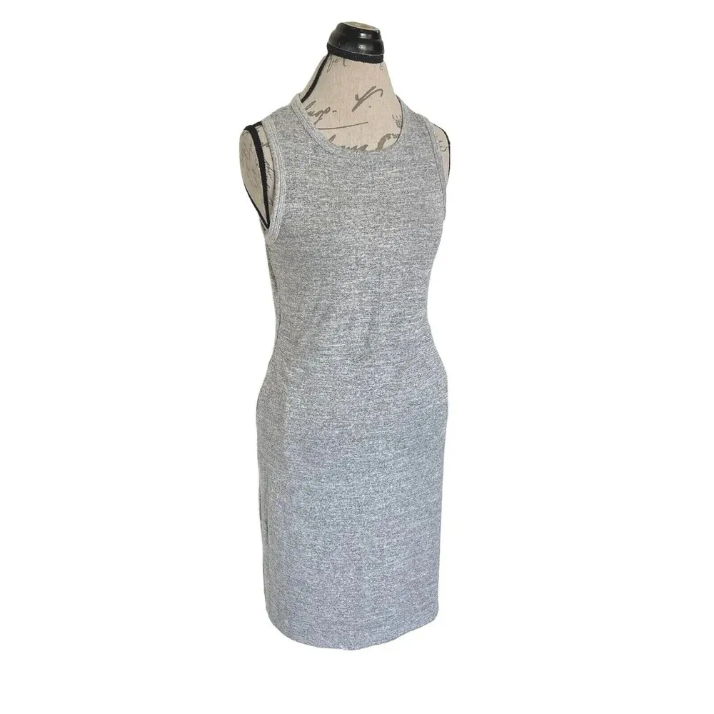A new day Womens Dress Sleeveless Size Small Heather Grey Shift NWT Knit Stretch - Image 3