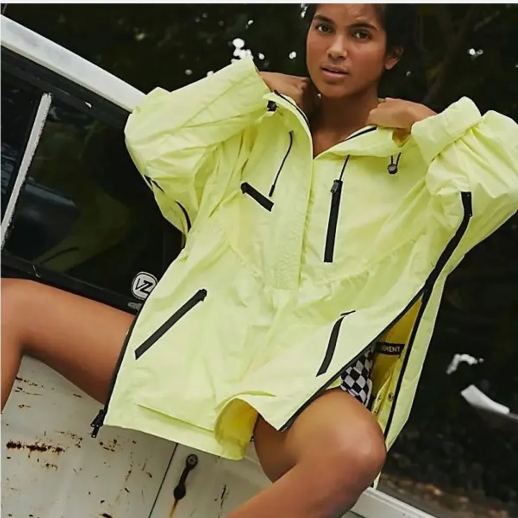 Free People Movement Peek to Peek Popover Rain Jacket Anorak Yellow Sz S Hiking - Image 4