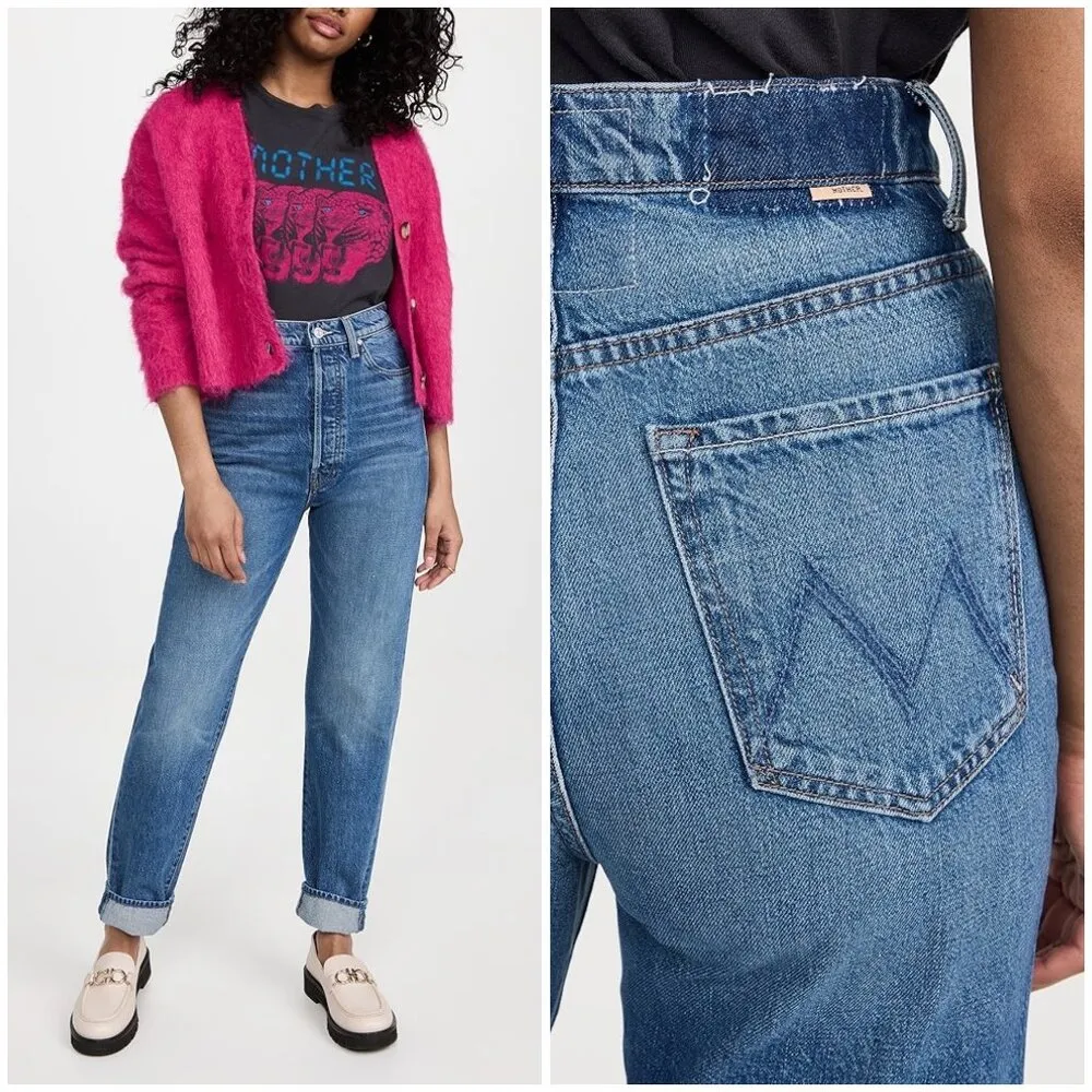 💕MOTHER💕 The Tune Up Hover Cuff Jean ~ Hit The Ground Running 31 NWT Blue - Image 5