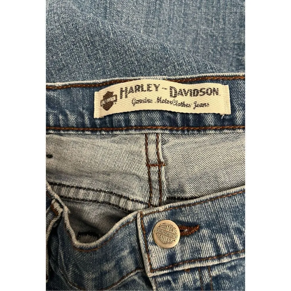 Harley Davidson Straight Leg Jeans‎ Blue Size 10P - Image 3