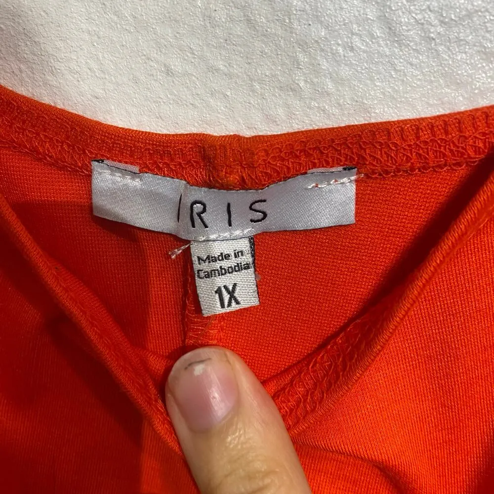 Iris Orange Mini Dress Sz 1X - Image 5