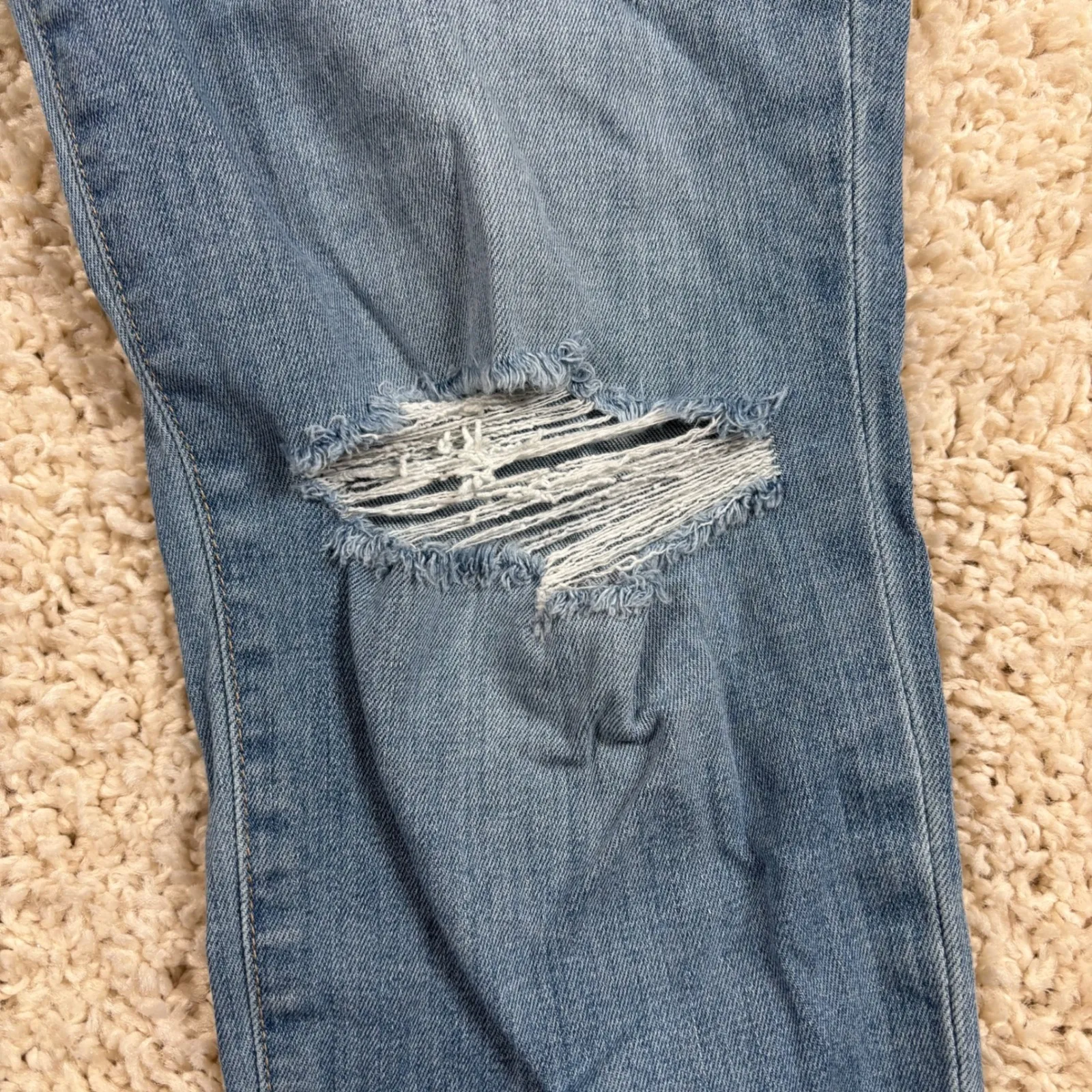 JOES JEANS Womens Blue Distressed Denim Straight Leg Jeans Size 28 - Image 4