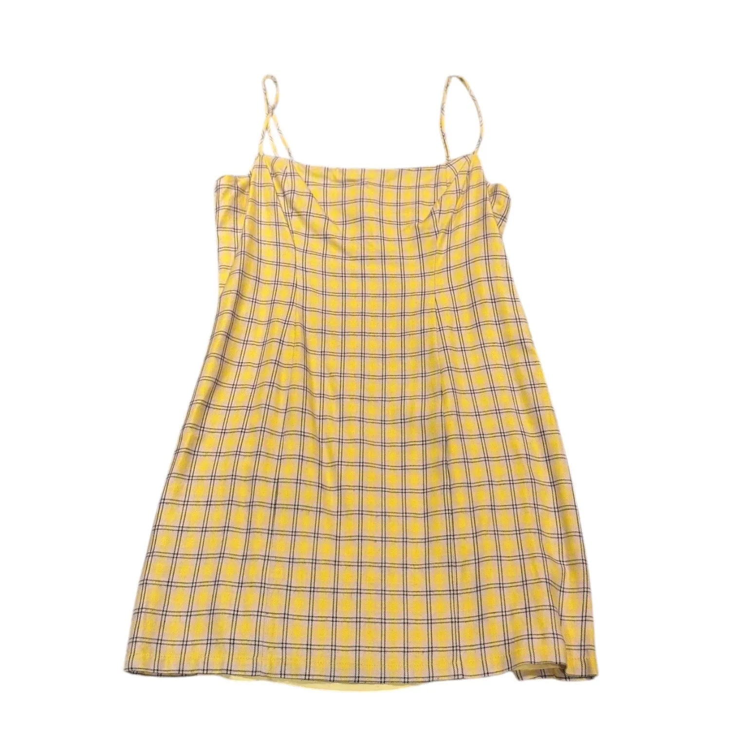 Revolve Capulet Preppy Clueless 90's Inspo Plaid Yellow Amber Mini Dress Small - Image 2