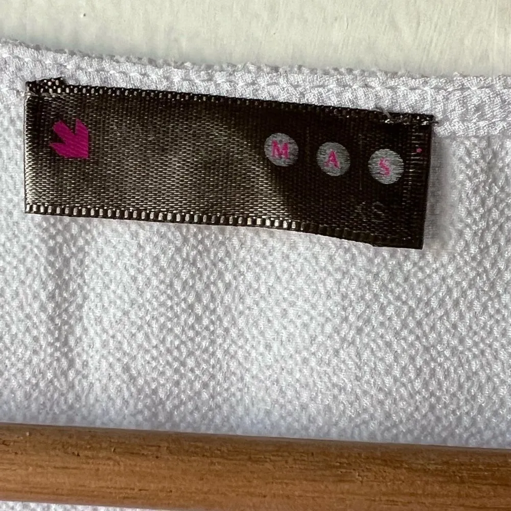 Women's white blouse light fabric basic tee short sleeve top Size XS. - Image 7