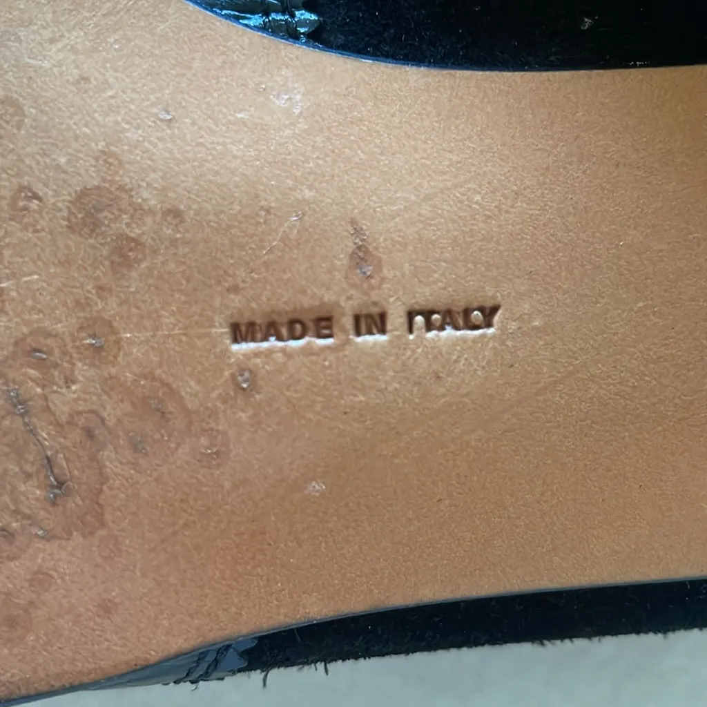 Vintage Salvatore Ferragamo Lipari Croc Pattern Size 8 Black Old Money - Image 6