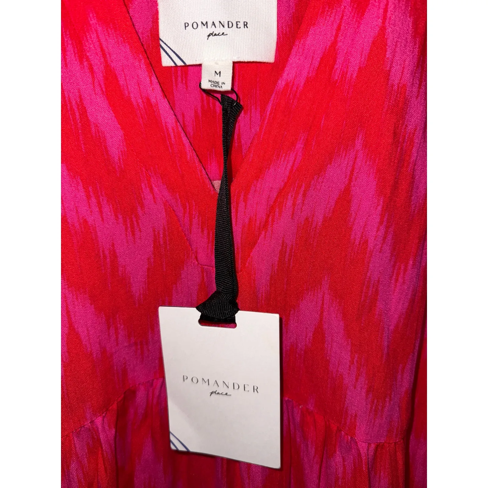 Tuckernuck Pomander Place Ikat Kenzo Mini Dress Hot Pink Size Medium - Image 8