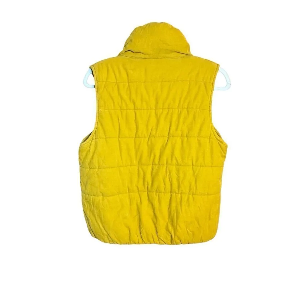 Anthropologie Pilcro and the Letterpress Puffy Quilted Mustard Yellow Vest Zip-u - Image 2