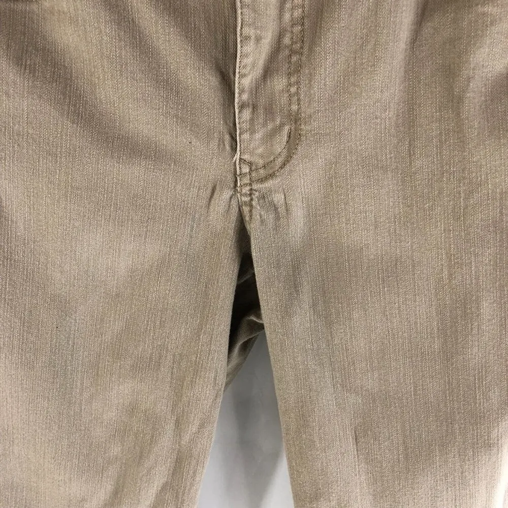 Bandolino Womens Caroline Jeans Straight Leg Elastic Back Beige Stretch 10 - Image 2