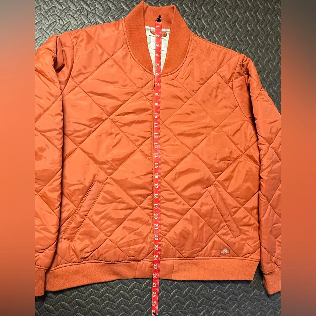 Dickies Women's Orange Quilted Full Zip Jacket Size XL - Image 9