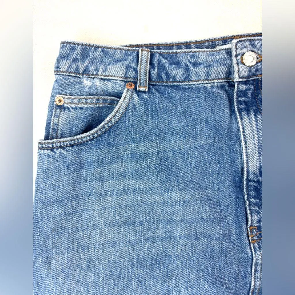 Topshop 16 Blue Denim Jeans Mini Skirt - Plus - Image 4