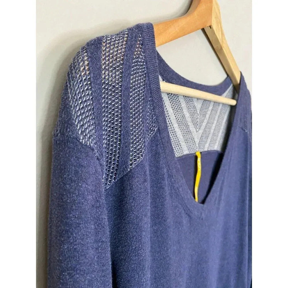 Lolë Lole Womens Sz Large Long Sleeve Mesh Knit V - Image 8