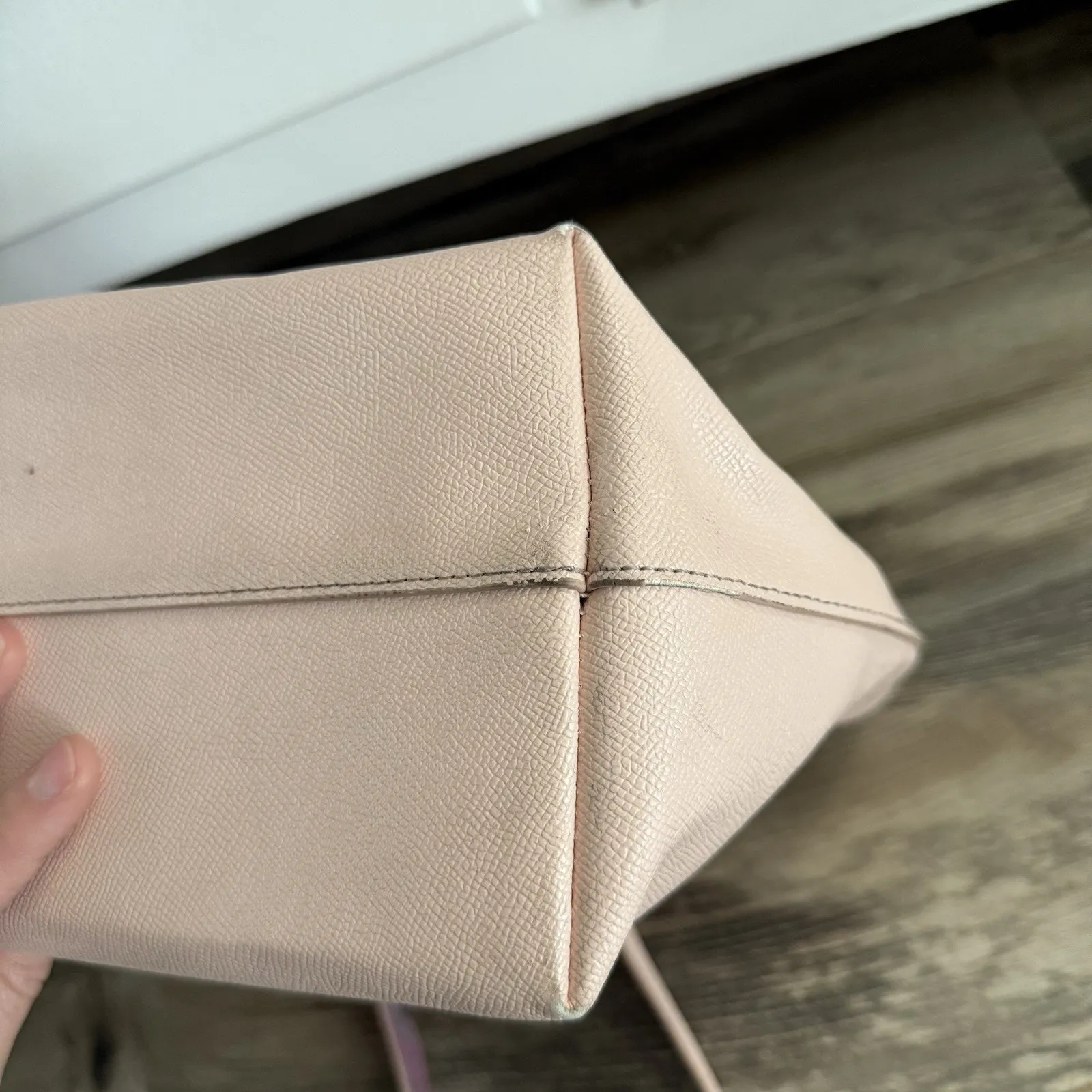 Betsey Johnson Blush Pink Tote Bag Large Purse Floral Interior Gold Logo - Image 14