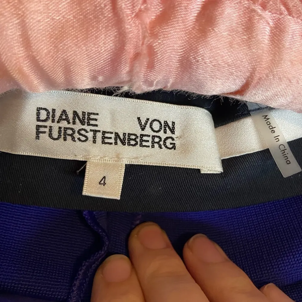 Diane von Furstenberg High Waisted Purple/Blue Skinny Pants size 4 - Image 6