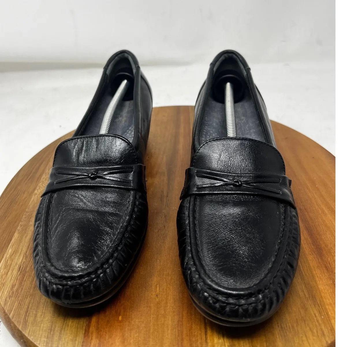 SAS Tripad Comfort Black Leather Women’s Wedge Loafer‎ Shoes Size 9N - Image 2