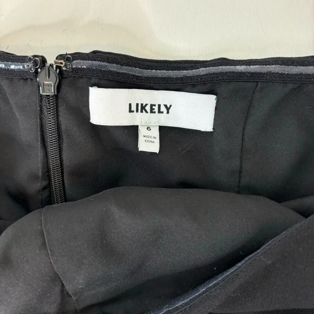 Likely Revolve Bellerose Off the Shoulder Ruffle Hem Black Mini Dress 6 - Image 5