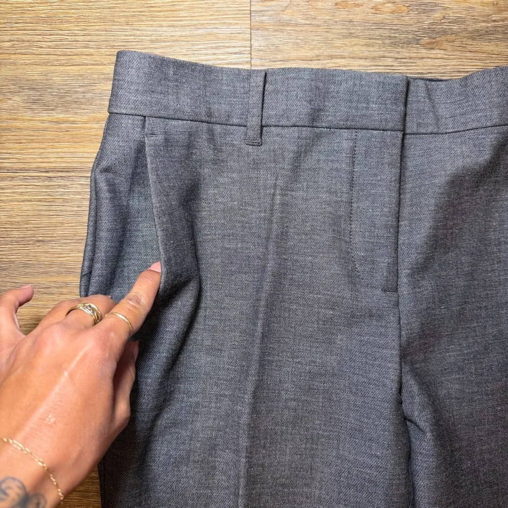 Ann Taylor Gray Straight-Leg Dress Pants Size 4 NWOT Work Office Wear - Image 4