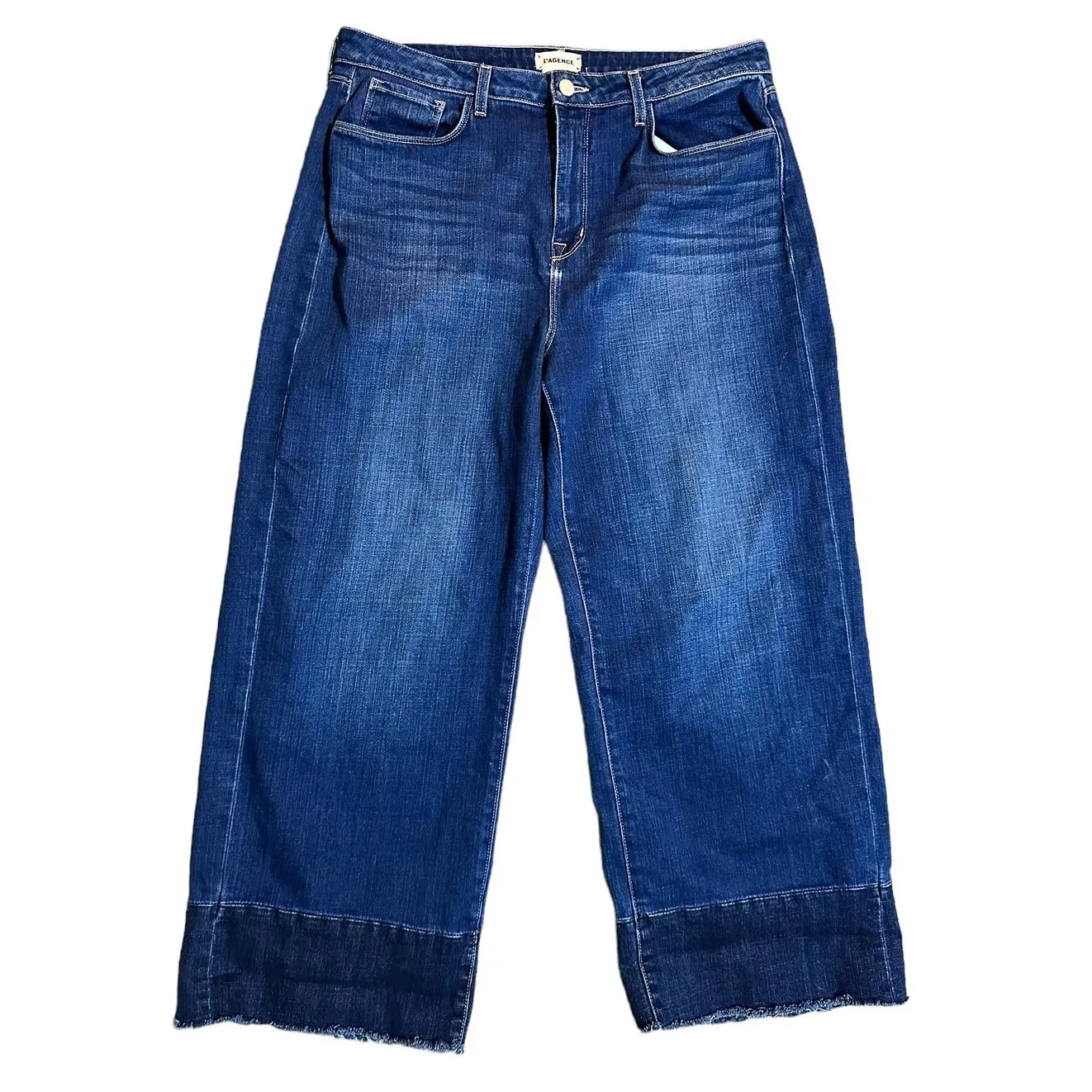 L'AGENCE Whitney Wide Leg Cropped Jeans - Image 5