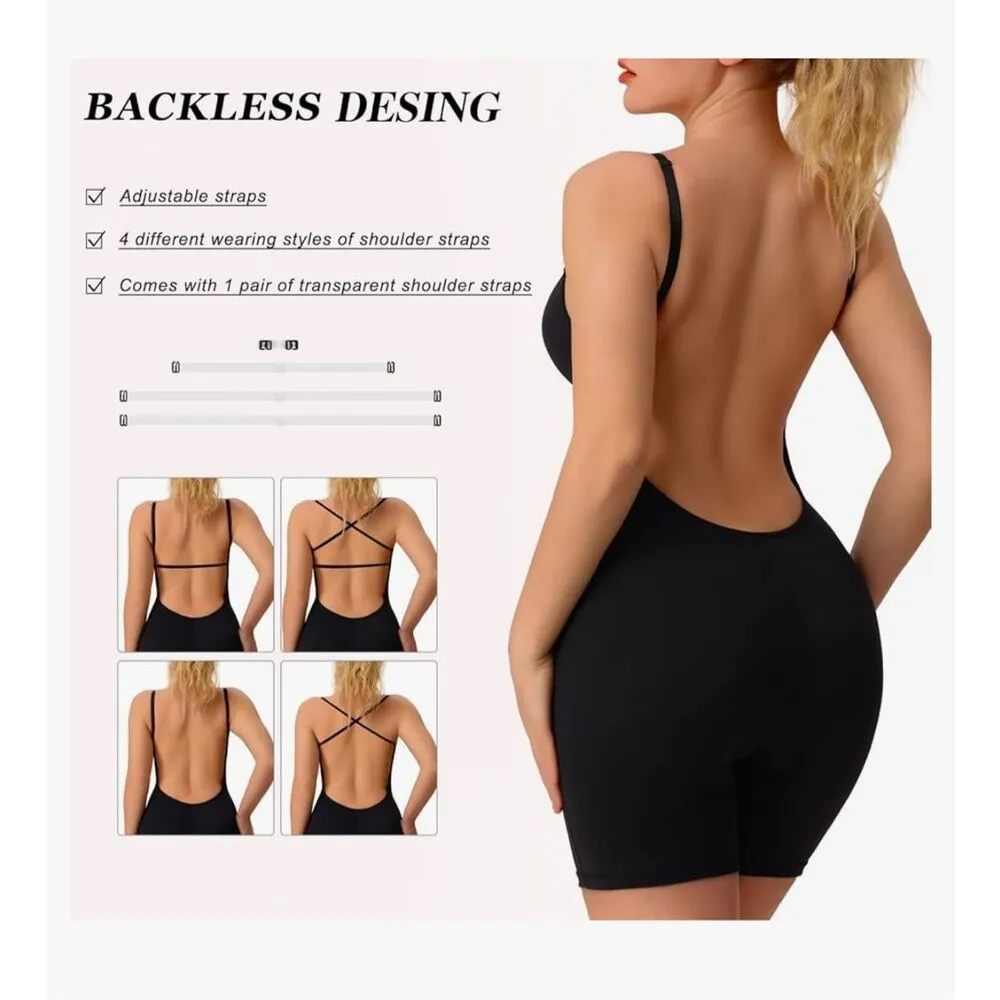 NEW Tummy Control U Plunge Backless Full Shapewear Bodysuit XL Black - Image 2