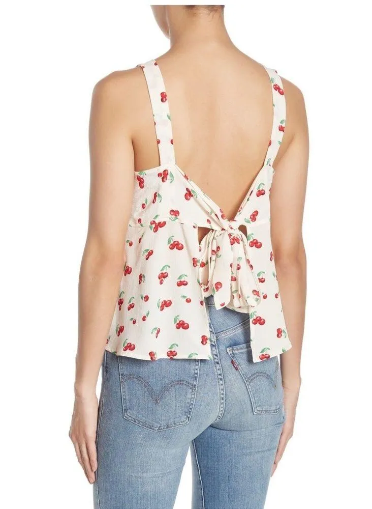 Favlux Cherry Print Babydoll Top NWOT - Image 2