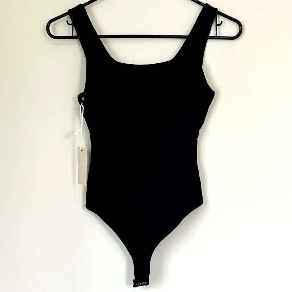 NWT Good American Black Good Form Modern Tank Bodysuit - Size 1 (Small) - Image 5