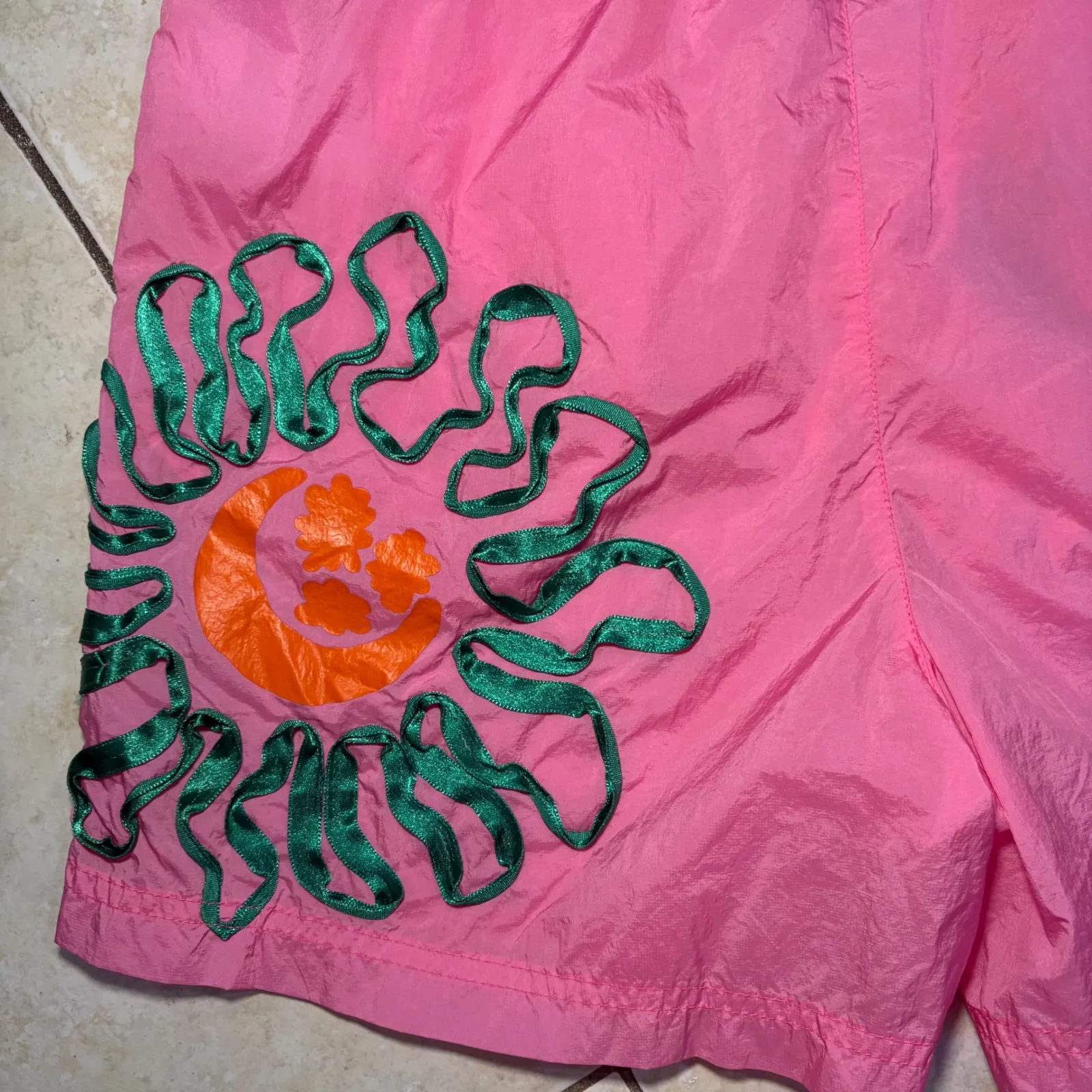 Nike Project Uphoria Pink Sun Flower Nylon Athletic Shorts Womens XS Abstract - Image 11