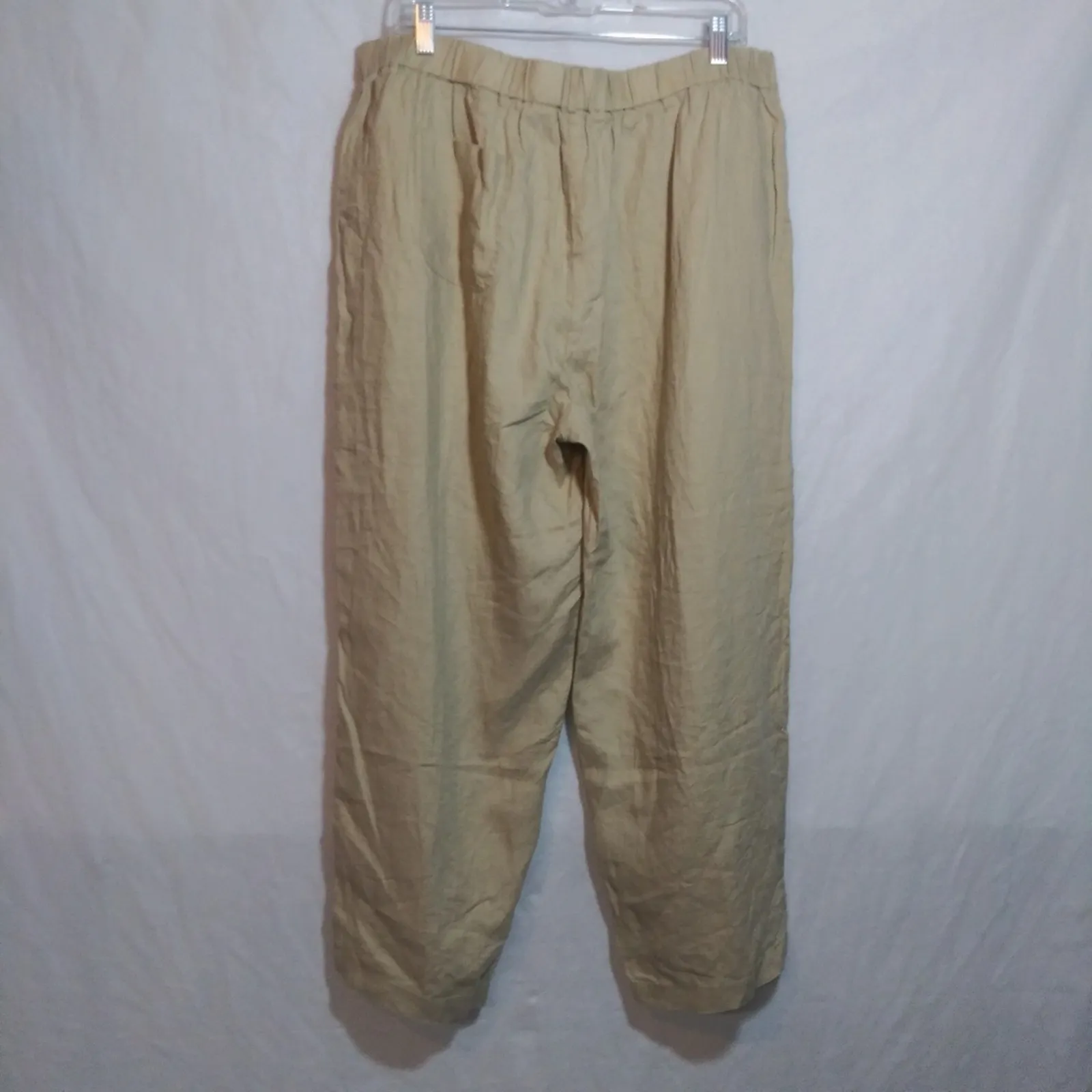 Quince Driftwood Flax Linen Natural Pull On Ankle Pants Beach Minimalist Size XL - Image 6