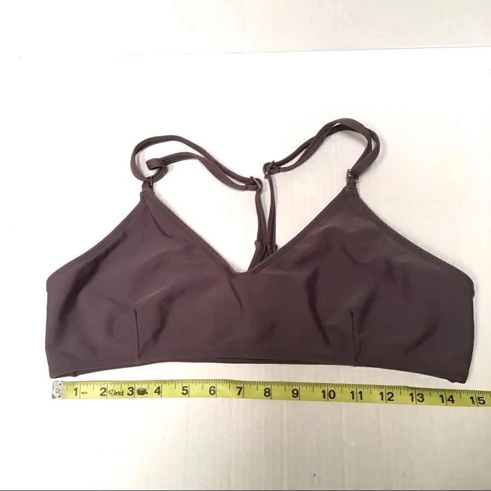 Pakaloha Kahana racer back pull over bikini top XL Gray - Image 7