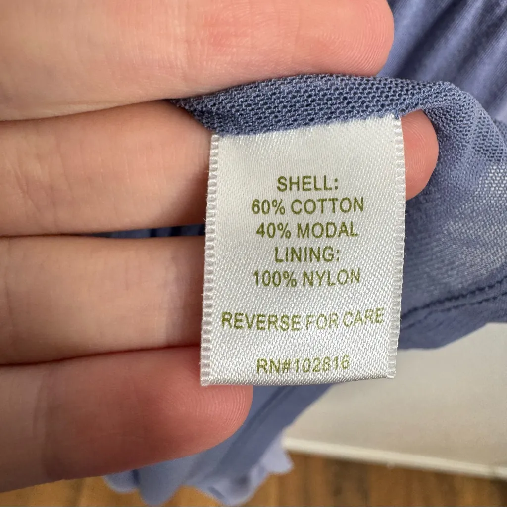 Garnet Hill Blue Knit Midi‎ Dress Size 12 - Image 4