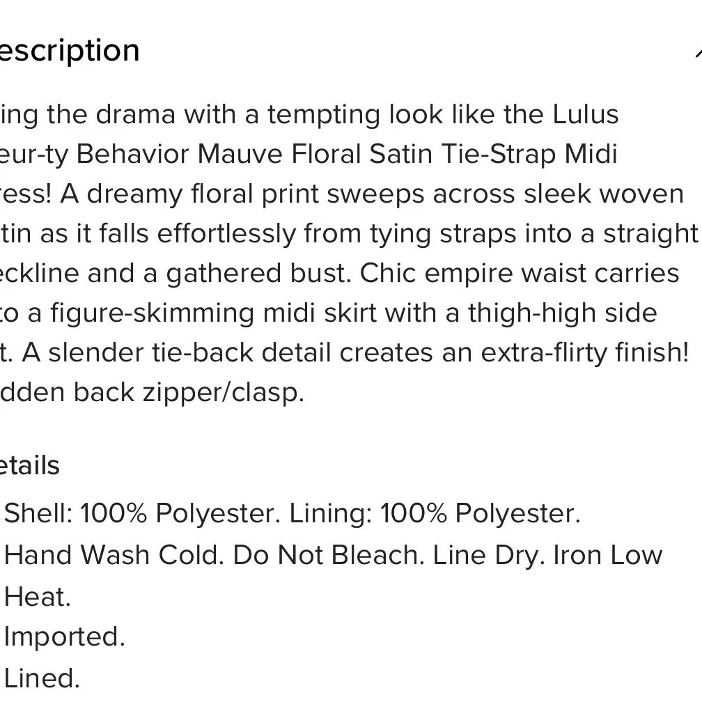 Lulu's Mauve Floral Satin Midi Dress Pink Size M - Image 6